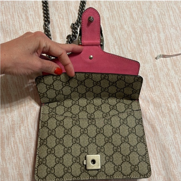 GUCCI Supreme Monogram Dionysus Mini shoulder/crossbody RARE PINK - Picture 6 of 10